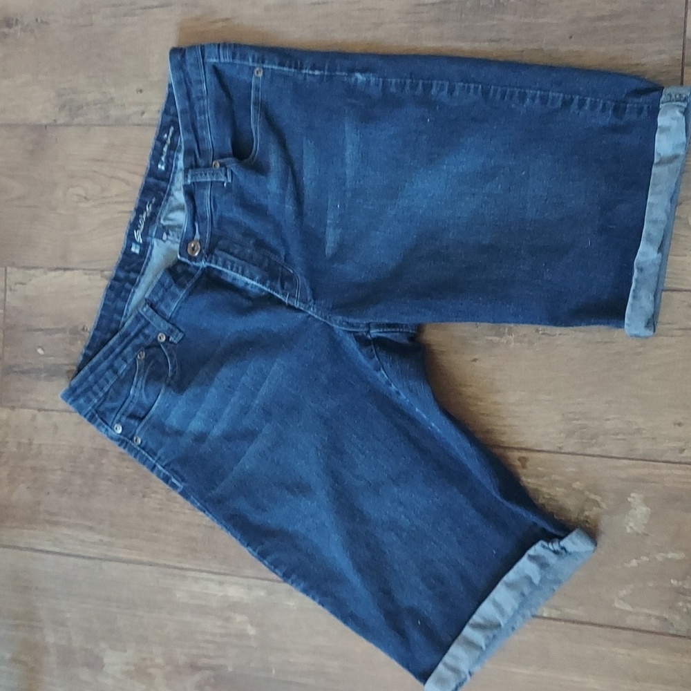 Salt Works New York city medium rise Bermuda blue denim 💙 shorts size 10 p